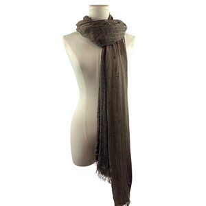 Nordstrom Brown Wool & Cashmere Wrap Scarf